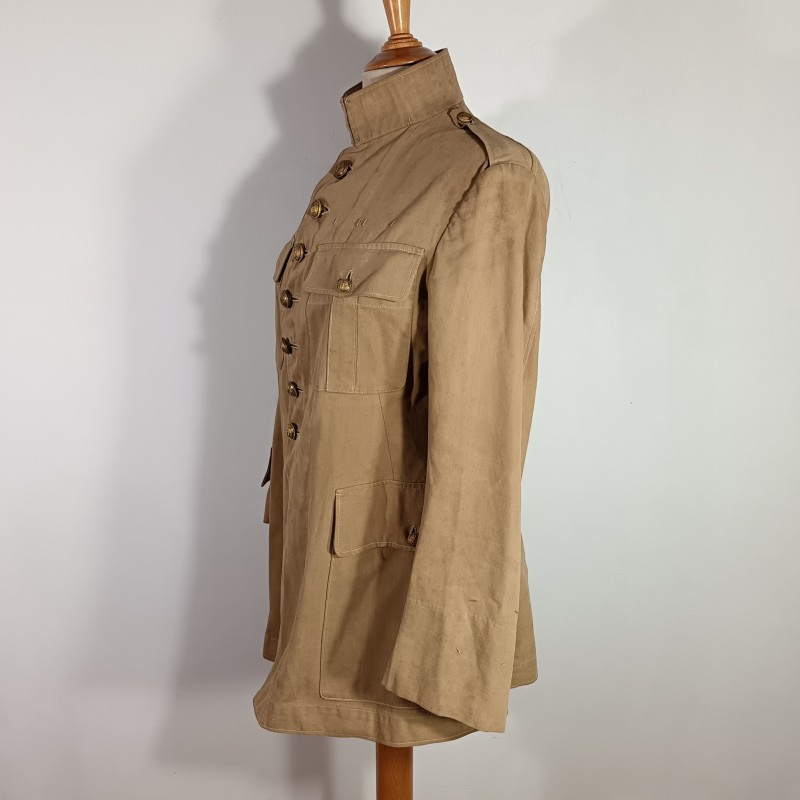 VAREUSE VESTE OFFICIER MODELE 1893 TROUPE COLONIALES ET LEGION COULEUR BEIGE SABLE TONKIN CHINE ANNAM